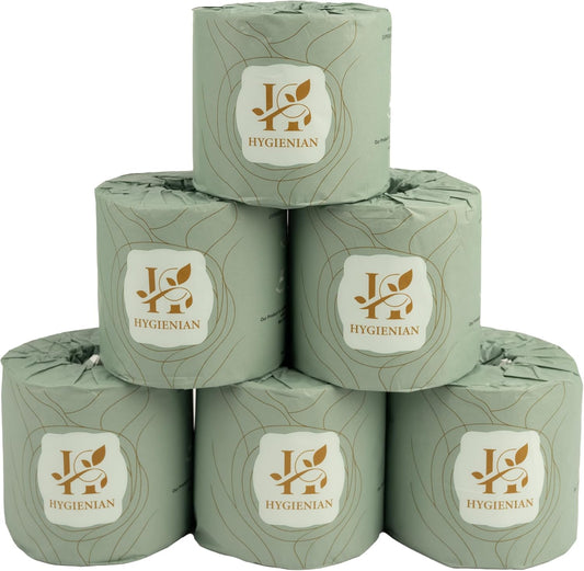 Hygienian 100% Bamboo Toilet Paper – 48 Mega Rolls, 3-Ply – FSC Certified, Plastic-Free & Tree-Free Eco-Friendly, Sustainable, Biodegradable & Soft Tissue – Septic Safe & Compostable