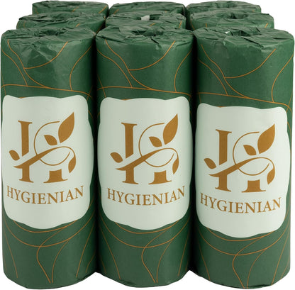 Hygienian 100% Bamboo Paper Towels – 24 Rolls, 2-Ply, Tree-Free, Compostable & Plastic-Free – Eco-Friendly, Sustainable, Strong & Absorbent Kitchen Paper Towels – Natural Bamboo Disposable Towels