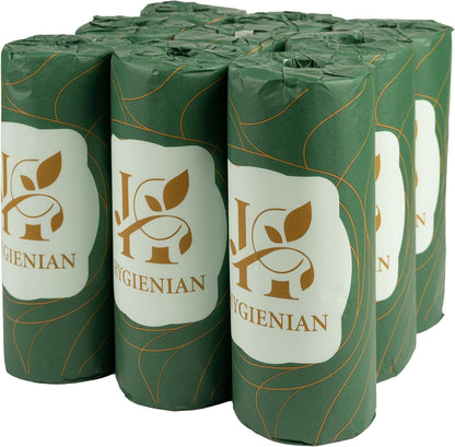 Hygienian 100% Bamboo Paper Towels – 24 Rolls, 2-Ply, Tree-Free, Compostable & Plastic-Free – Eco-Friendly, Sustainable, Strong & Absorbent Kitchen Paper Towels – Natural Bamboo Disposable Towels